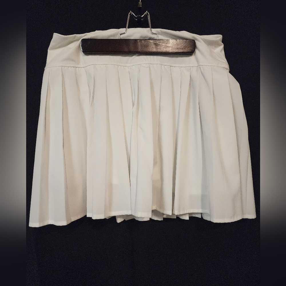 SO Cream Pleated A-Line Mini Skirt Casual